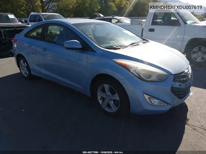 HYUNDAI ELANTRA 2013, VIN KMHDH6AEXDU007619