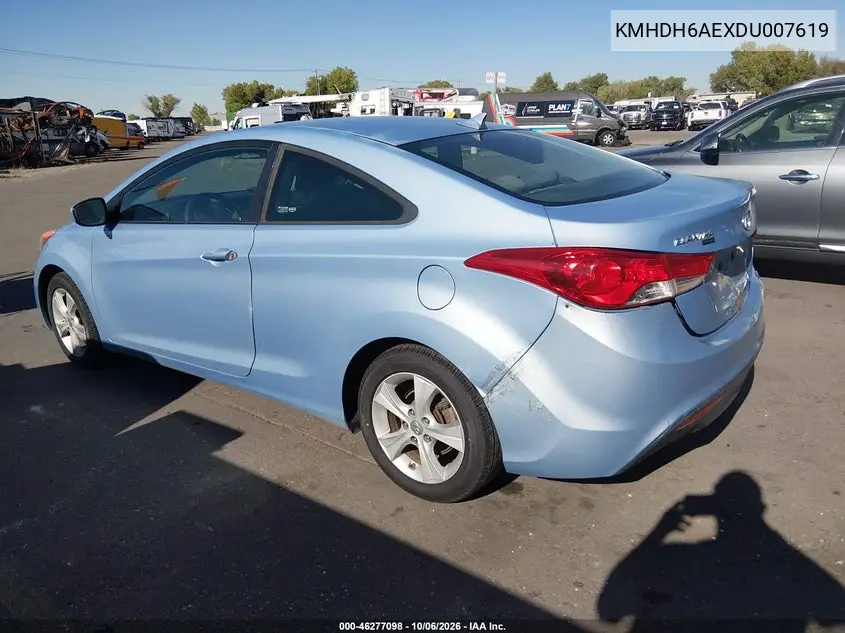 2013 HYUNDAI ELANTRA VIN KMHDH6AEXDU007619 — фото 3