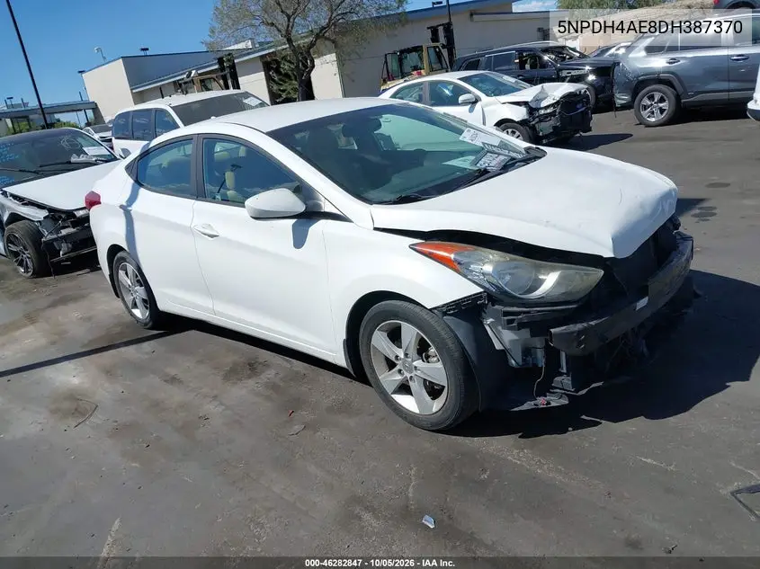 HYUNDAI ELANTRA 2013, VIN 5NPDH4AE8DH387370