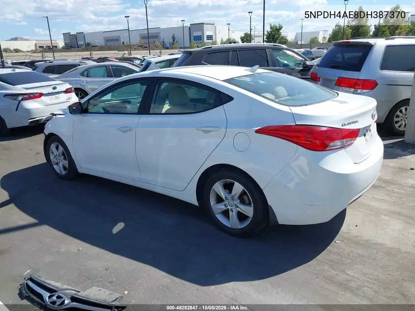 2013 HYUNDAI ELANTRA VIN 5NPDH4AE8DH387370 — фото 3