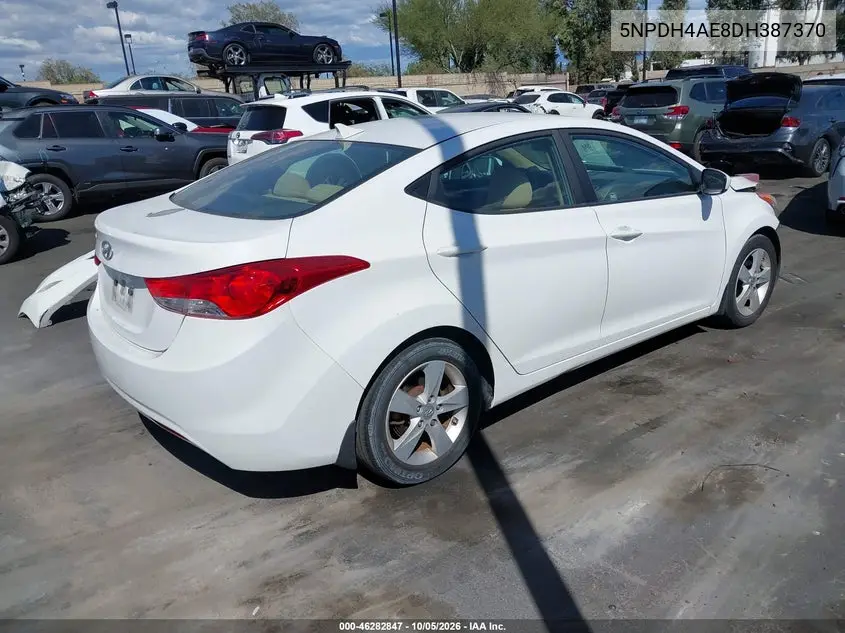 2013 HYUNDAI ELANTRA VIN 5NPDH4AE8DH387370 — фото 4