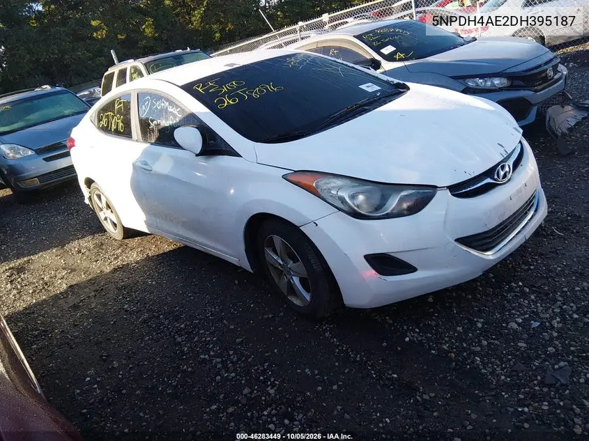 HYUNDAI ELANTRA 2013, VIN 5NPDH4AE2DH395187