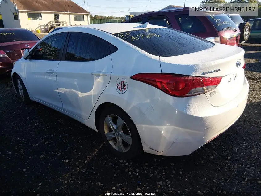 2013 HYUNDAI ELANTRA VIN 5NPDH4AE2DH395187 — фото 3