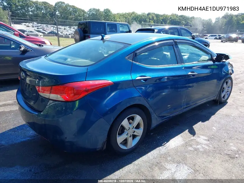 2013 HYUNDAI ELANTRA VIN KMHDH4AE1DU971983 — фото 4