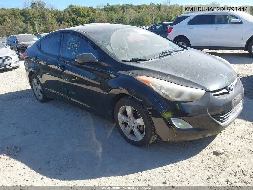 HYUNDAI ELANTRA 2013, VIN KMHDH4AE2DU791444
