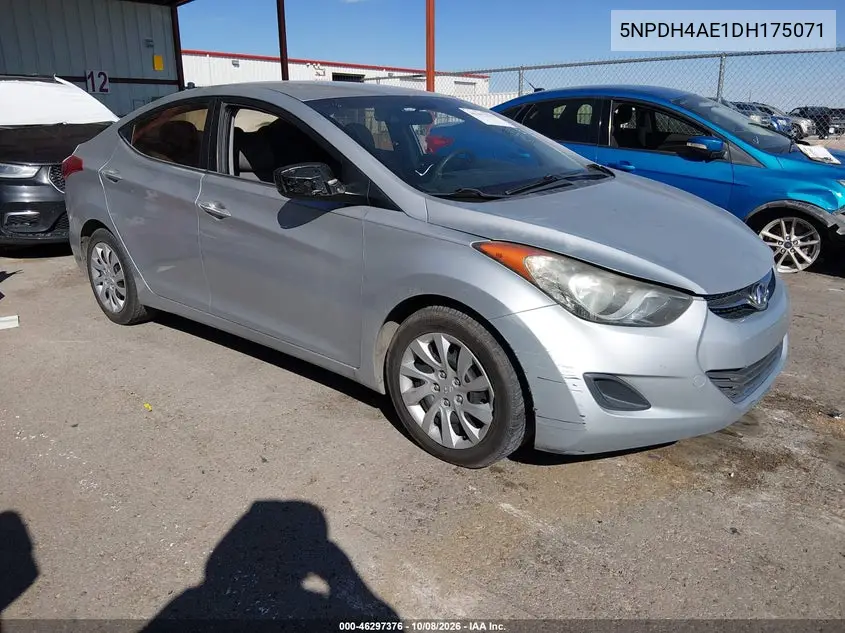 HYUNDAI ELANTRA 2013, VIN 5NPDH4AE1DH175071