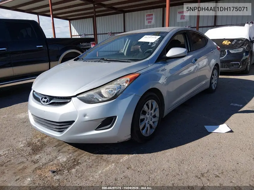 2013 HYUNDAI ELANTRA VIN 5NPDH4AE1DH175071 — фото 2