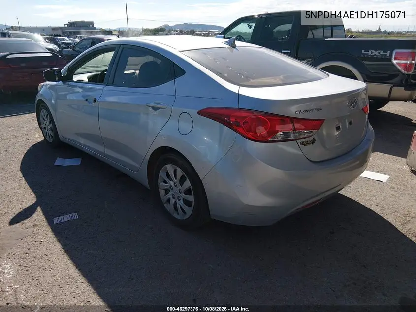 2013 HYUNDAI ELANTRA VIN 5NPDH4AE1DH175071 — фото 3