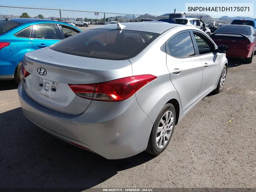 2013 HYUNDAI ELANTRA VIN 5NPDH4AE1DH175071 — фото 4