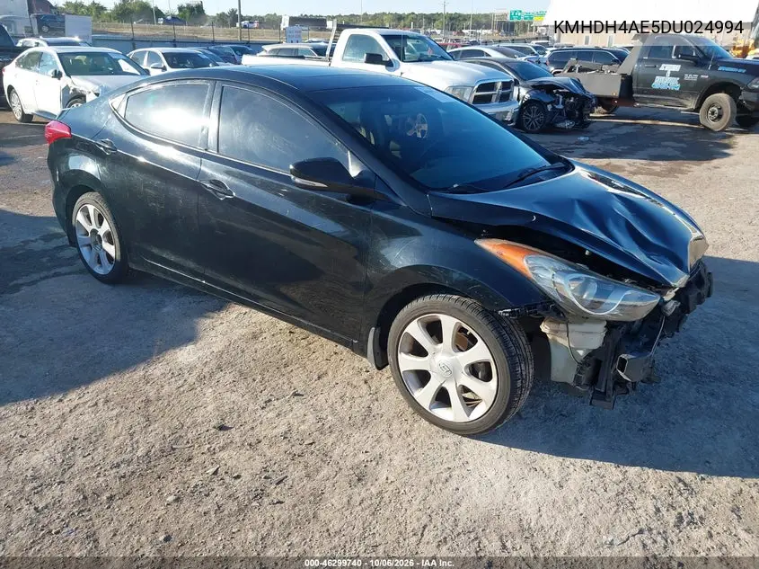 HYUNDAI ELANTRA 2013, VIN KMHDH4AE5DU024994