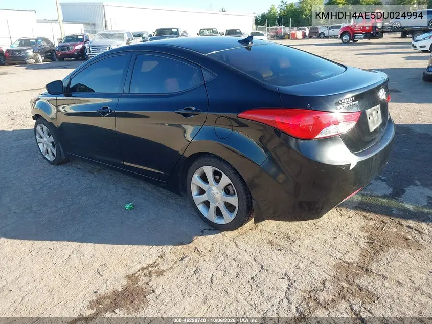 2013 HYUNDAI ELANTRA VIN KMHDH4AE5DU024994 — фото 3