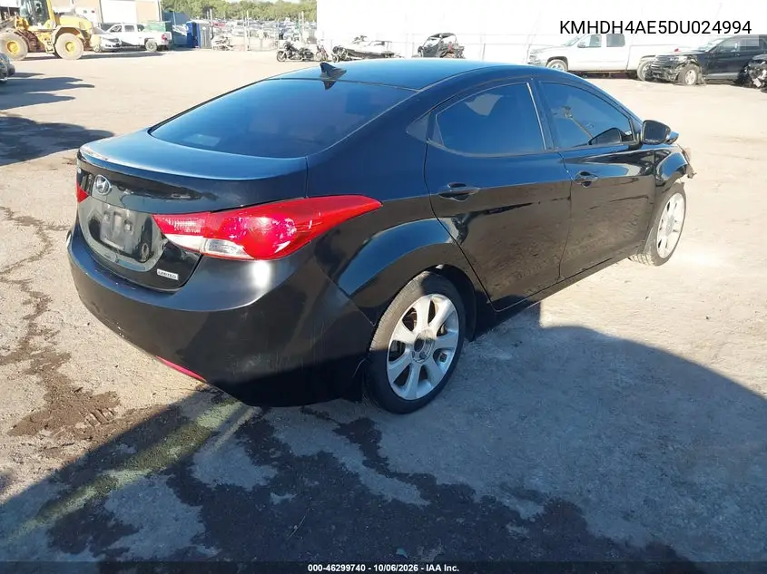 2013 HYUNDAI ELANTRA VIN KMHDH4AE5DU024994 — фото 4