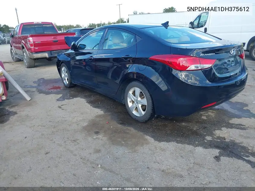 2013 HYUNDAI ELANTRA VIN 5NPDH4AE1DH375612 — фото 3