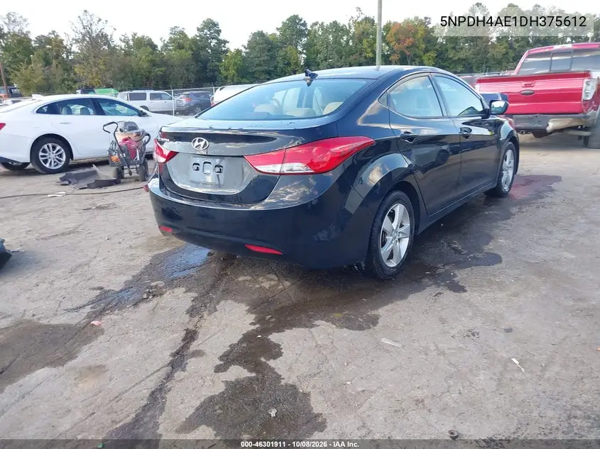 2013 HYUNDAI ELANTRA VIN 5NPDH4AE1DH375612 — фото 4