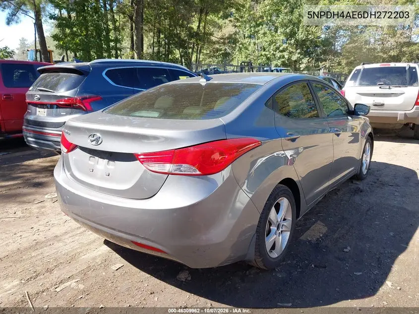 2013 HYUNDAI ELANTRA VIN 5NPDH4AE6DH272203 — фото 4