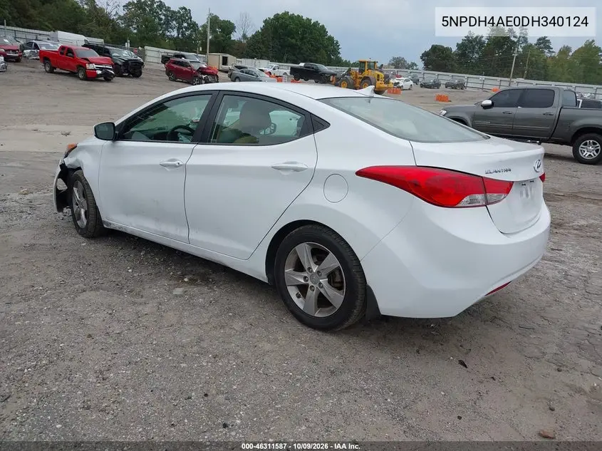 2013 HYUNDAI ELANTRA VIN 5NPDH4AE0DH340124 — фото 3