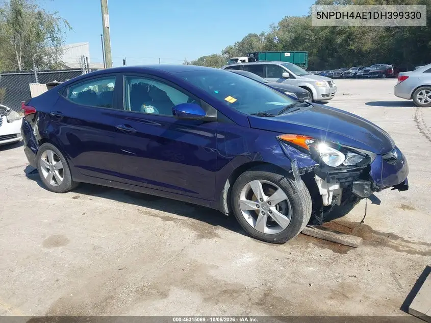 HYUNDAI ELANTRA 2013, VIN 5NPDH4AE1DH399330