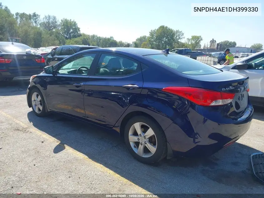 2013 HYUNDAI ELANTRA VIN 5NPDH4AE1DH399330 — фото 3