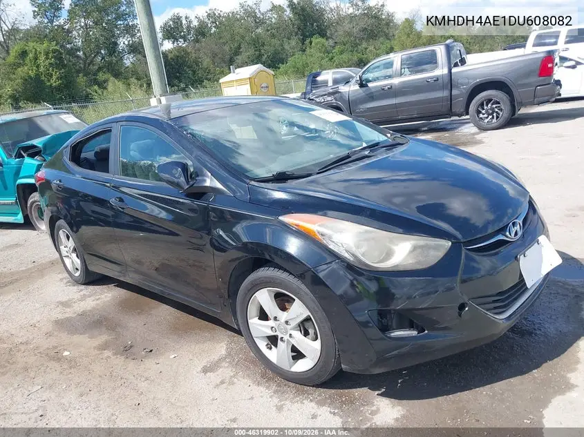 HYUNDAI ELANTRA 2013, VIN KMHDH4AE1DU608082