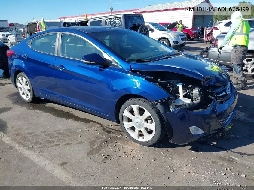 HYUNDAI ELANTRA 2013, VIN KMHDH4AE6DU675499