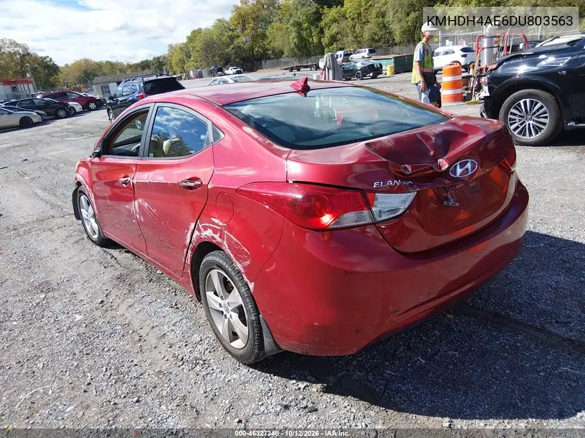 2013 HYUNDAI ELANTRA VIN KMHDH4AE6DU803563 — фото 3