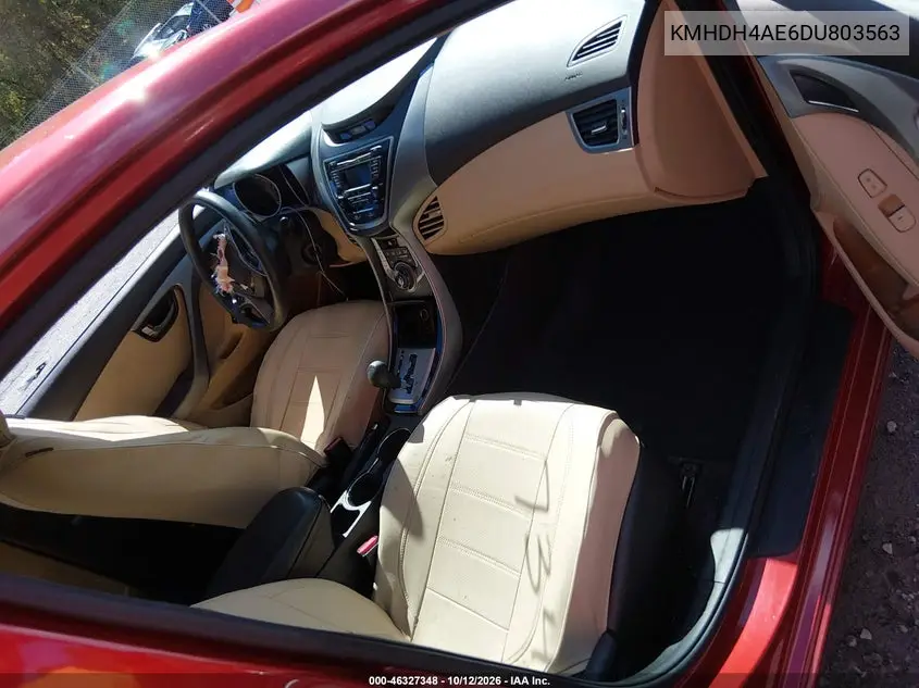 2013 HYUNDAI ELANTRA VIN KMHDH4AE6DU803563 — фото 5