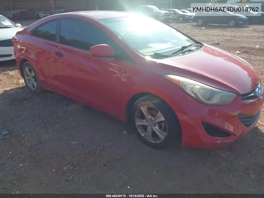 HYUNDAI ELANTRA 2013, VIN KMHDH6AE4DU018762