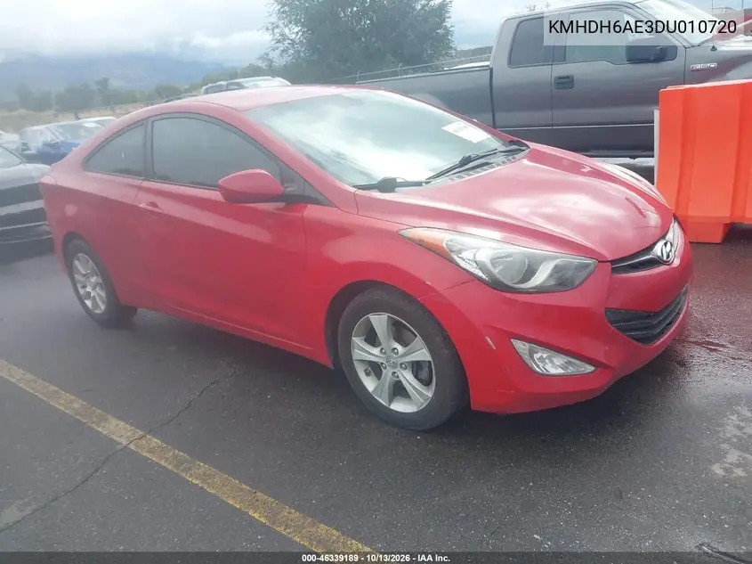 HYUNDAI ELANTRA 2013, VIN KMHDH6AE3DU010720
