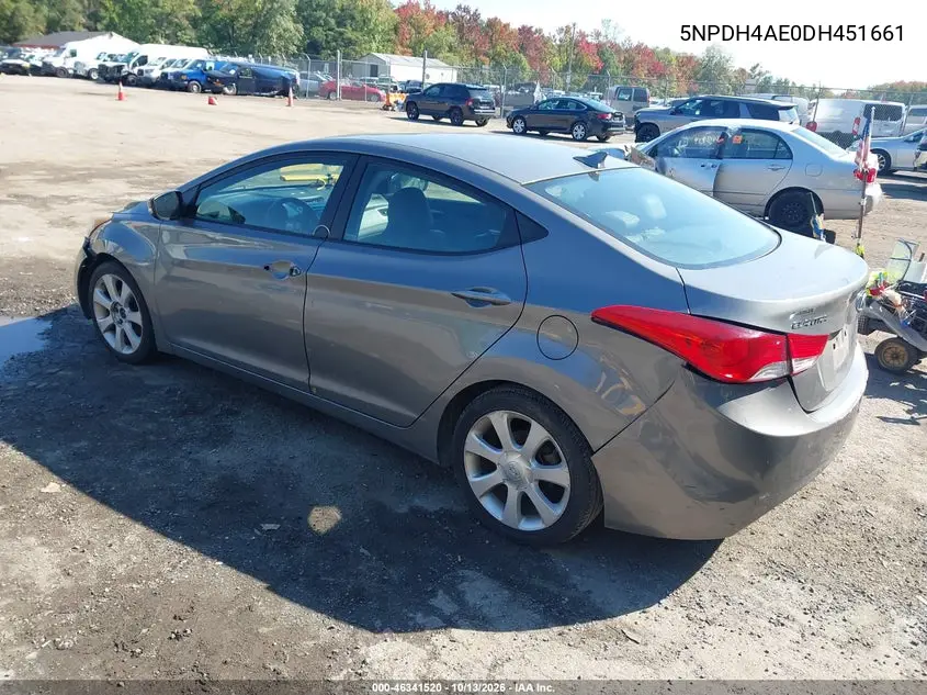 2013 HYUNDAI ELANTRA VIN 5NPDH4AE0DH451661 — фото 3