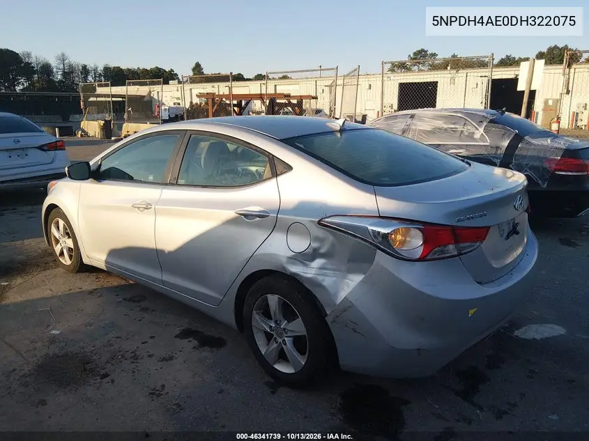 2013 HYUNDAI ELANTRA VIN 5NPDH4AE0DH322075 — фото 3