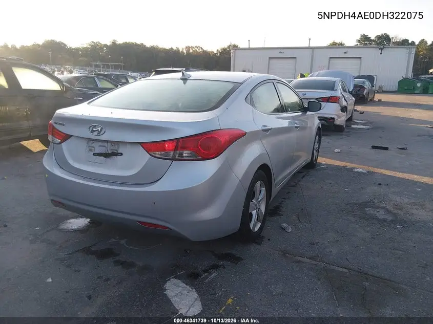 2013 HYUNDAI ELANTRA VIN 5NPDH4AE0DH322075 — фото 4