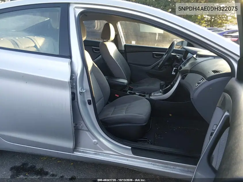 2013 HYUNDAI ELANTRA VIN 5NPDH4AE0DH322075 — фото 5