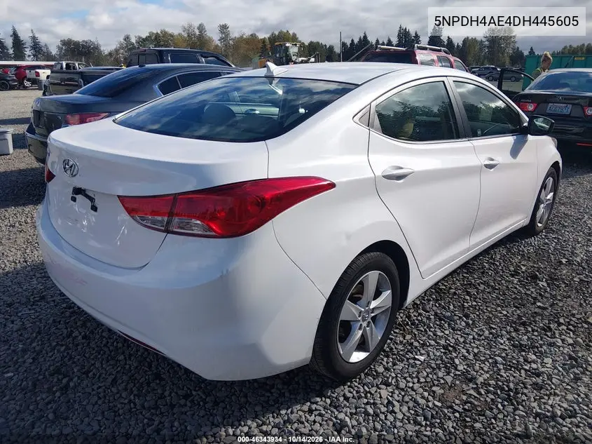 2013 HYUNDAI ELANTRA VIN 5NPDH4AE4DH445605 — фото 4