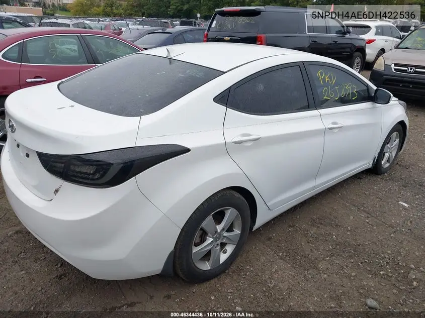2013 HYUNDAI ELANTRA VIN 5NPDH4AE6DH422536 — фото 4