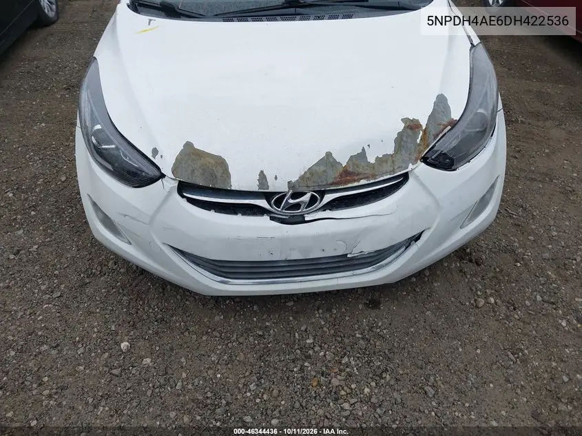 2013 HYUNDAI ELANTRA VIN 5NPDH4AE6DH422536 — фото 6