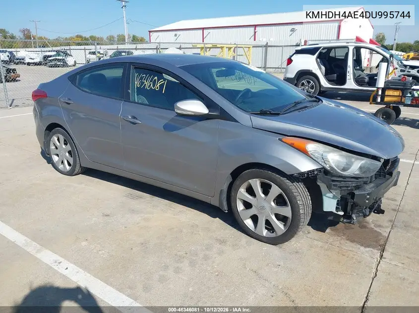 HYUNDAI ELANTRA 2013, VIN KMHDH4AE4DU995744