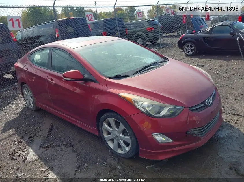 HYUNDAI ELANTRA 2013, VIN 5NPDH4AE4DH401393
