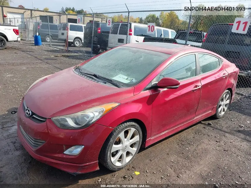 2013 HYUNDAI ELANTRA VIN 5NPDH4AE4DH401393 — фото 2
