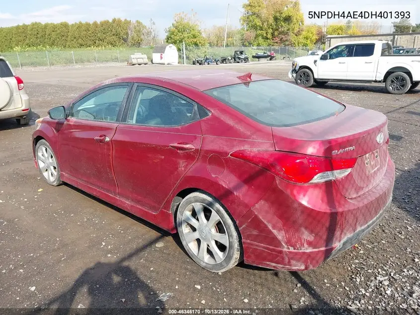 2013 HYUNDAI ELANTRA VIN 5NPDH4AE4DH401393 — фото 3