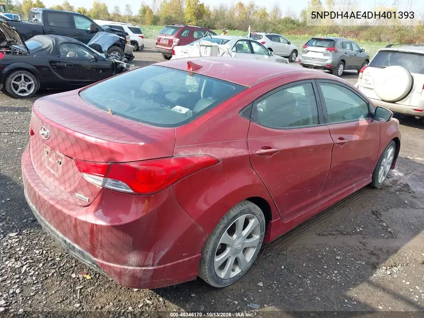 2013 HYUNDAI ELANTRA VIN 5NPDH4AE4DH401393 — фото 4