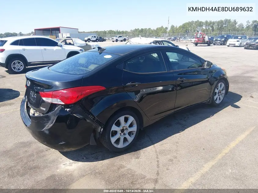 2013 HYUNDAI ELANTRA VIN KMHDH4AE8DU689632 — фото 4