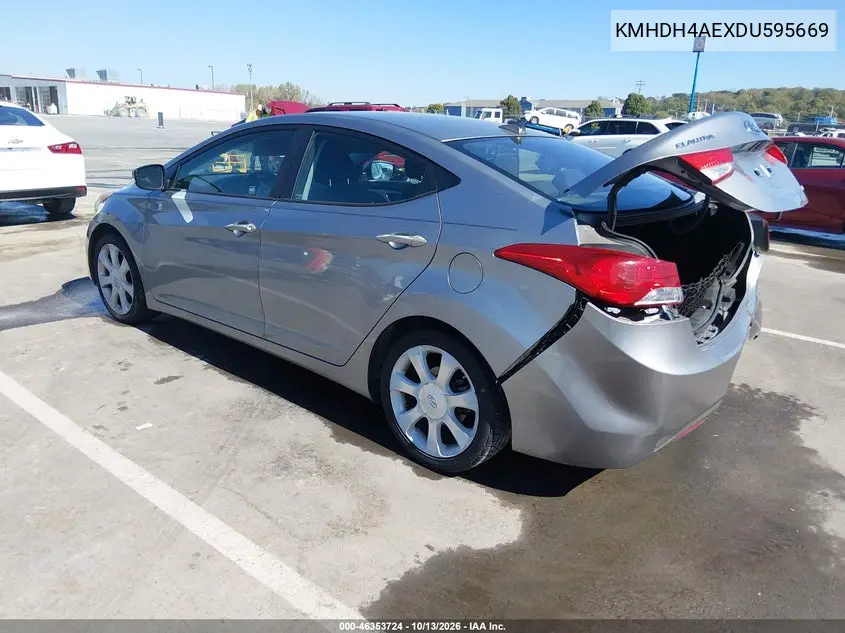 2013 HYUNDAI ELANTRA VIN KMHDH4AEXDU595669 — фото 3