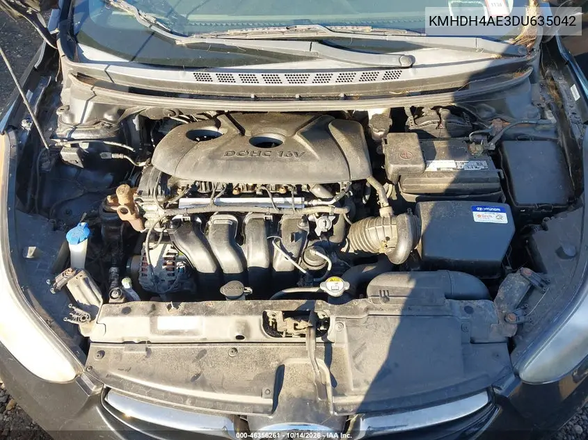 2013 HYUNDAI ELANTRA VIN KMHDH4AE3DU635042 — фото 10