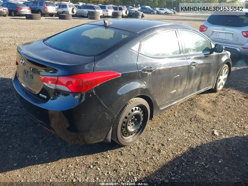2013 HYUNDAI ELANTRA VIN KMHDH4AE3DU635042 — фото 4