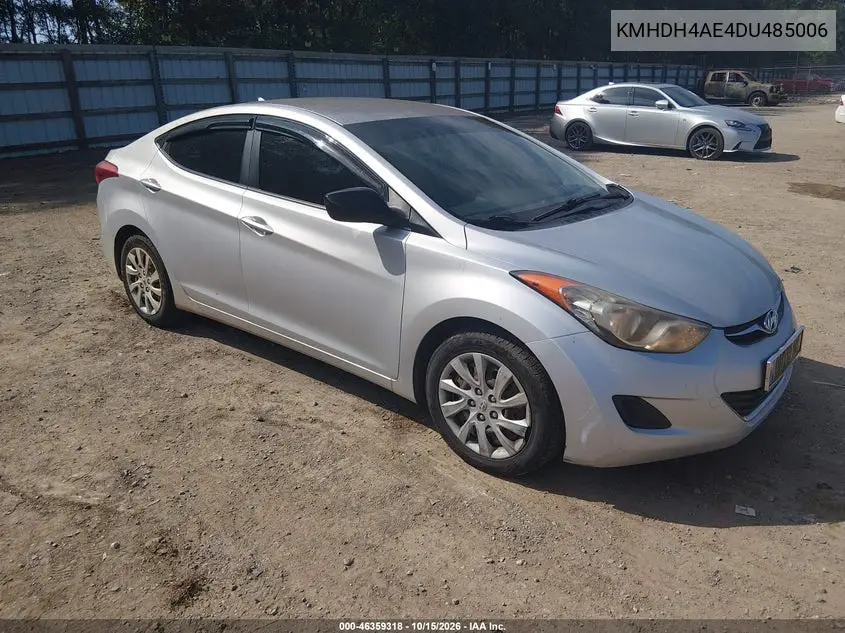 HYUNDAI ELANTRA 2013, VIN KMHDH4AE4DU485006
