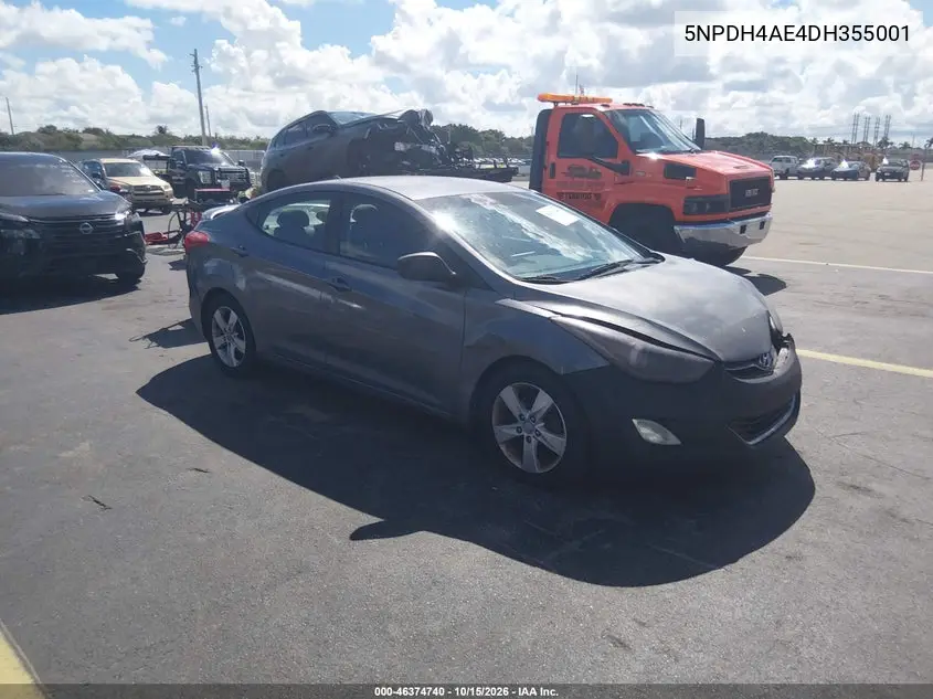 HYUNDAI ELANTRA 2013, VIN 5NPDH4AE4DH355001