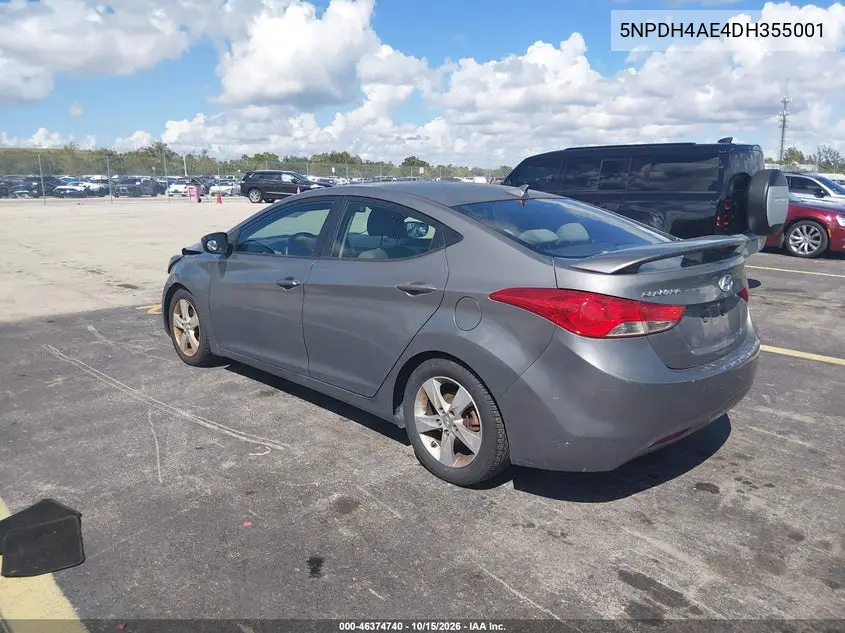2013 HYUNDAI ELANTRA VIN 5NPDH4AE4DH355001 — фото 3