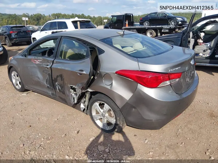 2013 HYUNDAI ELANTRA VIN 5NPDH4AEXDH412365 — фото 3