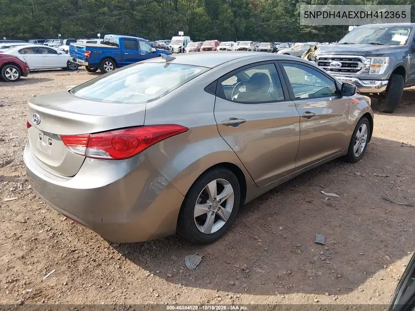 2013 HYUNDAI ELANTRA VIN 5NPDH4AEXDH412365 — фото 4