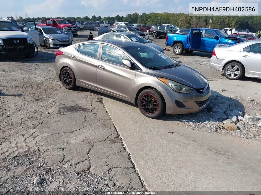 HYUNDAI ELANTRA 2013, VIN 5NPDH4AE9DH402586